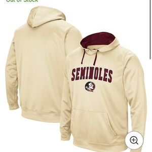 NWOT Colosseum Gold Seminoles Hoodie Mens XL